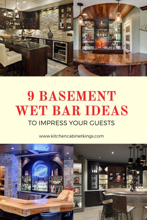 Basement Bar Themes, Bar In The Basement Ideas, Family Room With Wet Bar, Finished Basement Wet Bar, Basement Bar Back Wall, Bar Walls Ideas For Home, Built In Wet Bar Basement, Basement Bar Sink Ideas, Basement Bar With Oven