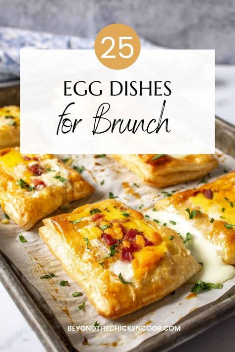 Brunch Recipes With Eggs, Small Plate Brunch Ideas, Gourmet Egg Recipes, Easter Brunch Savory, Egg Brunch Ideas For A Crowd, Brunch For Four People, The Best Brunch Ideas, Sweet Eggs Breakfast, Egg Potluck Recipes