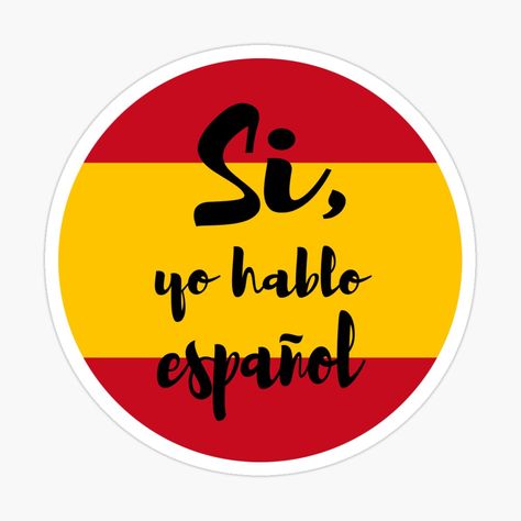 Get my art printed on awesome products. Support me at Redbubble #RBandME: https://www.redbubble.com/i/sticker/Si-yo-hablo-espanol-by-Alma-Studio/98329641.EJUG5?asc=u I Speak Spanish, Learn Spanish Vision Board, Spanish Speaking Aesthetic, Spanish Vision Board, Spanish Learning Aesthetic, Spanish Language Aesthetic, Espanol Aesthetic, Español Aesthetic, Goals Stickers