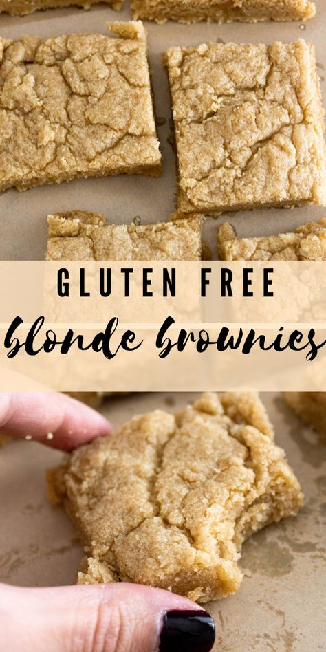 Gluten Free Blondie Bars, Gluten Free Recipes For Dessert Easy, Easy Healthy Gluten Free Desserts, Gluten Free Simple Desserts, Easy Gluten Free And Dairy Free Desserts, Gluten Egg Free Desserts, Simple Gluten Free Baking, Eggless And Gluten Free Desserts, Egg And Gluten Free Recipes