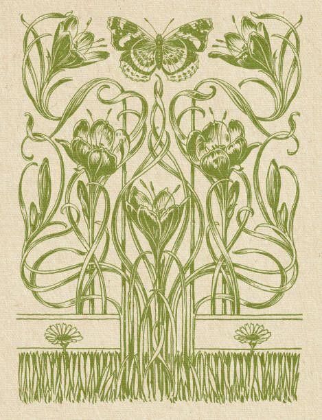 Art Nouveau Tattoo, Nouveau Tattoo, Applied Art, Art Nouveau Illustration, Art Nouveau Pattern, Art Nouveau Flowers, Art Nouveau Poster, Art Nouveau Floral, Floral Ornament