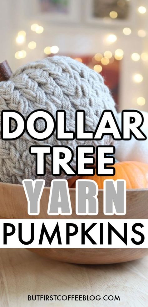 Diy Braided Dollar Tree Pumpkins, Dollar Tree Halloween Pumpkin Crafts, Dollar Store Foam Pumpkin Crafts, Back To School Garland Diy, Dollar Tree Fall Pumpkin Crafts, Chenille Yarn Pumpkins Diy, How To Make Sweater Pumpkins, Dollar Tree Yarn Crochet Projects, Braided Yarn Pumpkins Diy