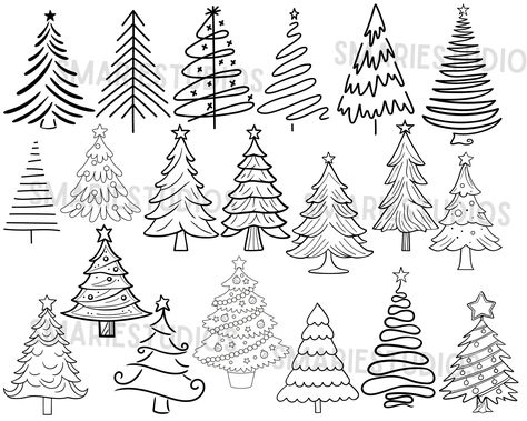 Download our Christmas SVGs for Commercial Use. These Christmas SVG Cut Files are available to download instantly and work with your Cricut and Silhouette. Drawing Christmas Trees Doodles, Hand Drawn Christmas Tree, Line Drawing Christmas Tree, Christmas Tree Stencils Free Printable, Christmas Tree Line Art, Winter Line Art, Christmas Tree Ideas Drawing, How To Draw A Christmas Tree, Christmas Tree Line Drawing