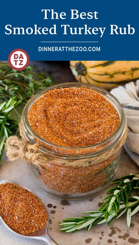 Smoked Turkey Rub Smoked Turkey Rub Recipes, Homemade Spreads, Smoked Turkey Rub, Turkey Rub Recipes, Turkey Rub, Turkey Seasoning, Cajun Turkey, Turkey Spices, Bbq Turkey