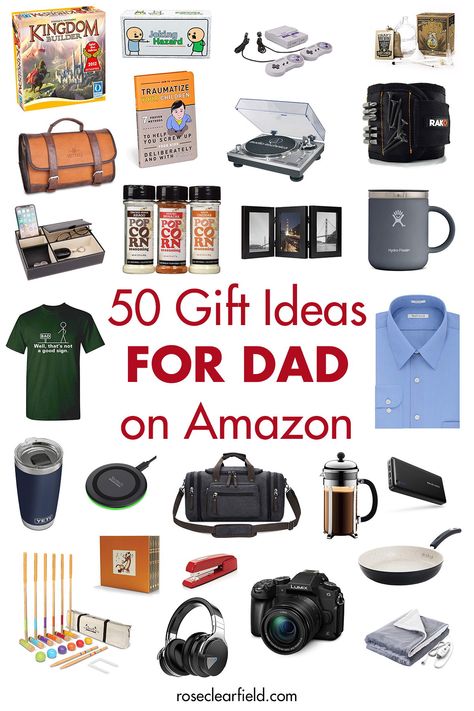 50+ gift ideas for Dad on Amazon. Unique gifts for birthdays, Christmas, Father's Day, and more! #giftideas #dadgifts #uniquedadgifts #birthdaygiftsfordad #giftsonAmazon Gift For Papa, Best Gifts For Dads Christmas, Father Gift Ideas Birthday, What To Get Your Dad For His Birthday, Fathers Gifts, Christmas Dad Gifts, Amazon Gifts For Dad, Gift Ideas For Fathers Day, Things To Get Your Dad For His Birthday