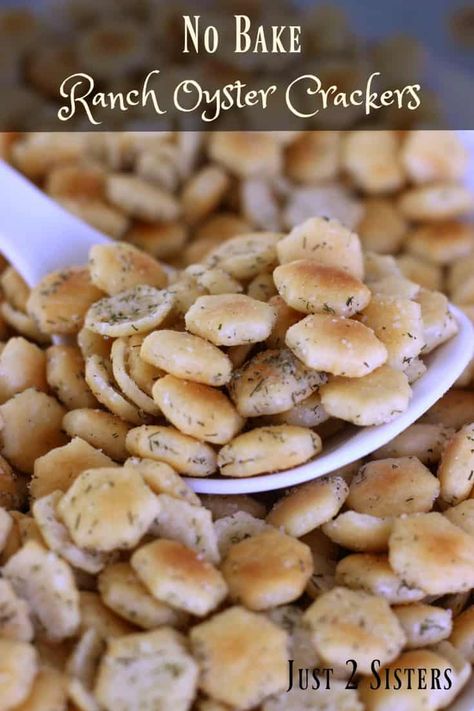 Oyster Crackers Recipe, Seasoned Oyster Crackers, Ranch Oyster Crackers, Ranch Crackers, Seasoned Crackers, Crackers Recipe, Oyster Crackers, Ranch Recipe, Snack Mix Recipes