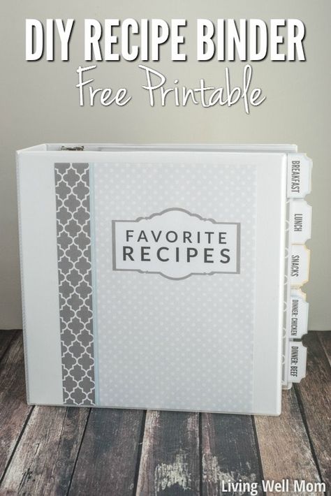 Recipe Binder Printables, Diy Recipe Binder, Homemade Recipe Books, Diy Cookbook, Recipe Book Diy, Family Recipe Book, Homemade Cookbook, Cookbook Template, Binder Printables