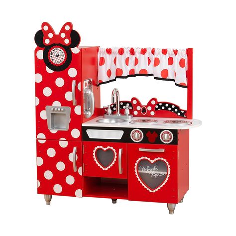 Amazon.com: Disney Jr. Minnie Mouse Vintage Kitchen Play Kitchen: Toys & Games Minnie Mouse Kitchen, Minnie Mouse Toys, Kitchen Playset, Disney Princess Toys, Disney Jr, Play Kitchens, Kids Play Kitchen, Princess Toys, Play Kitchen Sets