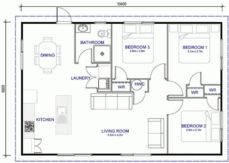 Two Bedroom Tiny House, Four Bedroom House Plans, 2 Bedroom Floor Plans, Modern Bungalow House Design, House Plan With Loft, Victorian House Plans, Three Bedroom House Plan, Narrow Lot House Plans, Self Build