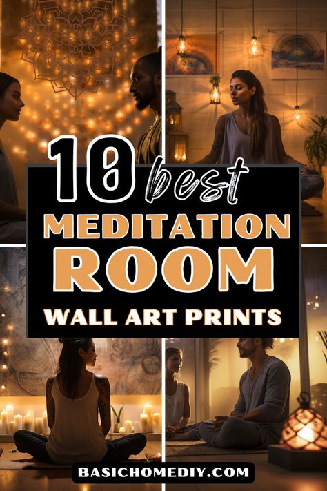 Best meditation room wall art prints for your home decor and discover the ultimate collection of meditation room wall art prints for your home meditation room. Whether you're into DIY wall art projects or seeking inspirational quotes, yoga-themed mandalas, and boho design ideas, these meditaton wall art prints and printable wall art prints help complete a simple, modern room makeover on a budget with abstract, minimalist, and geometric patterns to create a peaceful, zen ambiance in your room. Relaxing Art Ideas, Zen Room Ideas, Healing Room Decor, Home Meditation Room, Meditation Room Design, Easy Meditation, Best Meditation, Zen Space, Spiritual Decor