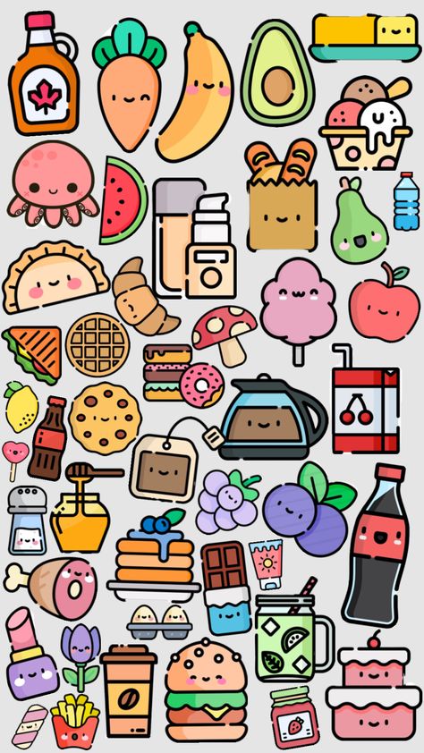 Cute clipart! #cuteclipart #socuteeeee #itsmaeve Cute Kawaii Food Drawings, Cute Food Doodles Easy, Mini Food Drawings, Food Menu Drawing, Cute Food Drawings Cartoons, Drawing Food Cute, Cute Drawings Food, Cute Kawaii Drawings Easy, Cute Girly Doodles