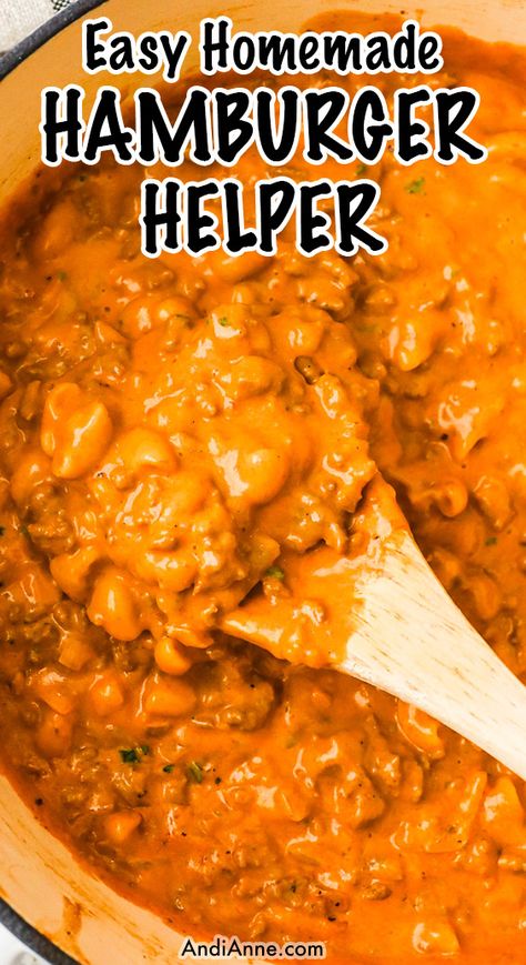 Easy Homemade Hamburger Helper, Healthy Hamburger Helper, Ground Beef Macaroni, Elbow Macaroni Recipes, Hamburger Helper Recipe, Healthy Hamburger, Beef Macaroni, Hamburger Helper Recipes, Homemade Cheese Sauce