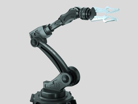 Industrial Robotic Arm by rastovicfilip Robotic Arm Steampunk, Robotic Arm Design, Robotic Arms, Industrial Robotic Arm, Mechanical Arm, Robotic Arm, Character Designs, Robotics, Creature Design