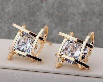 Sunshine Love, Cheap Earrings, Earrings Classic, Square Earrings Studs, Crystal Stud Earrings, Crystal Drop Earrings, Metal Earrings, Gold Drop Earrings, Online Earrings