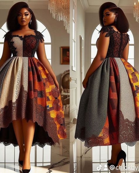 AI ILLUSTRATOR AND FASHION DESIGN | Adorned in this Ankara dress celebrates cultural vibrancy with every stitch and pattern. | Instagram African Attire For Women Outfits, Shweshwe Dresses Patterns, African Attire For Women, Ankara Dress Designs, Classy Short Dresses, African Attire Dresses, Shweshwe Dresses, African Prom Dresses, Short African Dresses