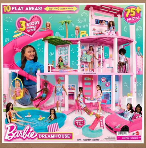 The Perfect Barbie Movie Gift Idea - The 2023 Barbie Dreamhouse / Townhouse / House. Dreamhouse Barbie, Puppy Pool, Barbie Dreamhouse, Elsa Dress, Barbie Doll House, Puppy Play, Princess Elsa, Movie Gift, Barbie Toys