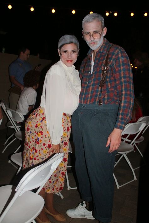 Elderly Couple Costume, Halloween Costumes For Middle Aged Couples, Old Couple Costumes, Halloween Costumes For Seniors Citizens, Old Person Costume Adult, Old Couple Costume Ideas, Old People Party Theme Decorations, Old Couple Costume, Old People Costume Couple