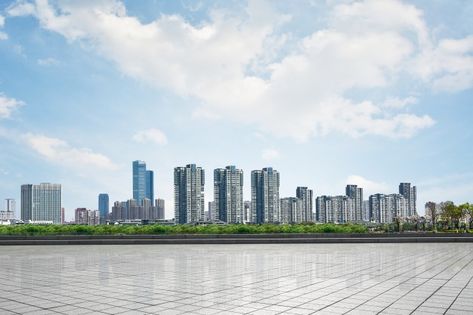 Skyscrapers in the distance Free Photo Car Background, Cornice Design, Bathroom Floor Plans, Car Backgrounds, Site Analysis, Urban Road, Scenery Background, City Background, Free Vector Illustration