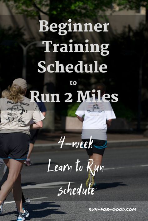 This training schedule is a run/walk to continuous running program. After four weeks, you’ll be able to run 2 miles without walking breaks. Running Training Programs, Good Running Form, Training For Runners, Running Schedule, Proper Running Form, Beginner Training, Runner Tips, Running A Mile, Strength Training For Runners