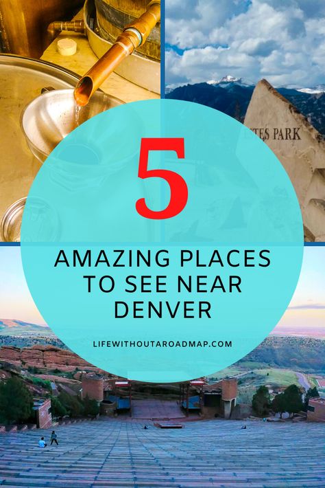 Need some inspiration for fun and scenic places to visit near Denver?  Check out these 5 must see places all within 2 hours of Denver. Scenic Places, Road Trip To Colorado, Lookout Mountain, Haunted Hotel, Outdoor Concert, Colorado Travel, Place To Visit, Estes Park, Secret Places