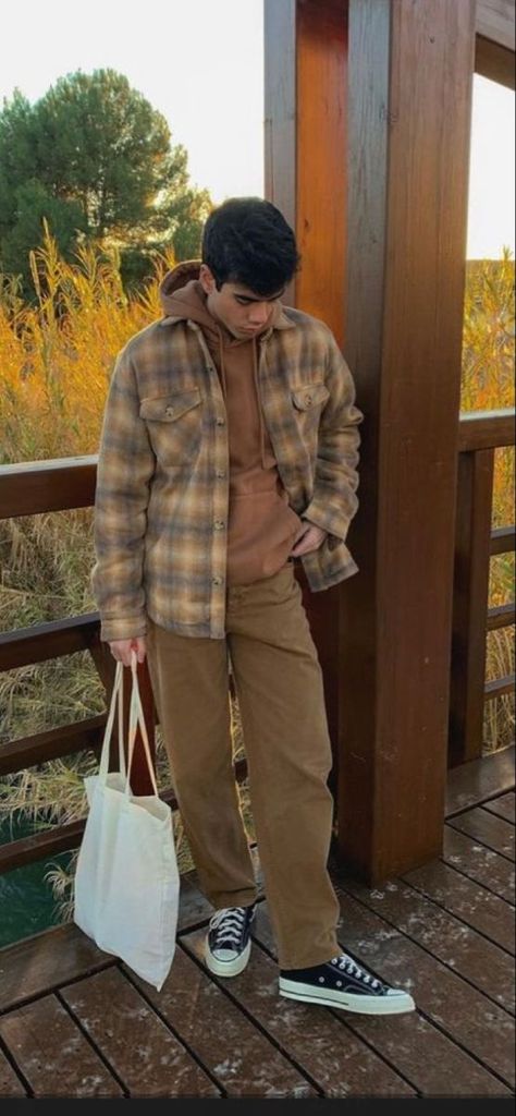 The Trendiest Fall Looks for Men 2023: A Stylish Season Awaits - mens-club.online Outfits For Men Flannel, Men's Outfit Aesthetic, Guys With Flannels, Hoodie Under Flannel Men, Fall Guys Outfits, Flannel Man Aesthetic, Fall Clothes For Guys, Plaid Flannel Outfit Men, Guy Outfits Flannel