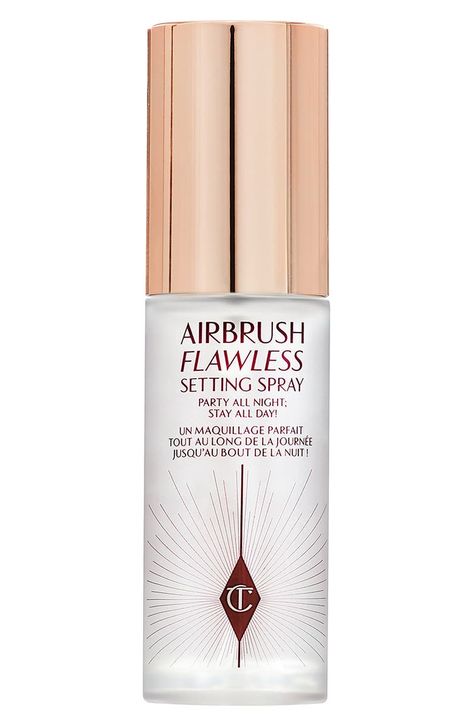 Free shipping and returns on Charlotte Tilbury Airbrush Flawless Makeup Setting Spray at Nordstrom.com. What it is: A setting spray helps set makeup for up to 16 hours without melting, fading or settling into fine lines.What it does: From Charlotte's award-winning Airbrush Flawless Finish collection, this multitasking lightweight formula serves to prime and set makeup. It's the perfect canvas for makeup application and instantly locks in your look for Mini Charlotte, Charlotte Tilbury Airbrush Flawless, Xmas Wishlist, Fixing Spray, Girly Pop, Makeup Setting Spray, Makeup Needs, Makeup Items, Birthday List