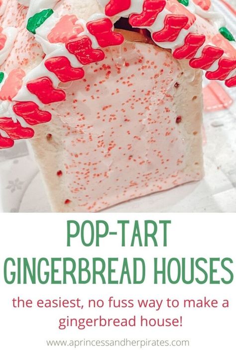 Non Gingerbread House Ideas, Alternative Gingerbread House Ideas, Easy Gingerbread House Decorating Ideas, Gingerbread Campsite, Gingerbread House Alternative Ideas, Poptart Gingerbread House, Home Made Gingerbread House, Pop Tart Gingerbread House, Making A Gingerbread House