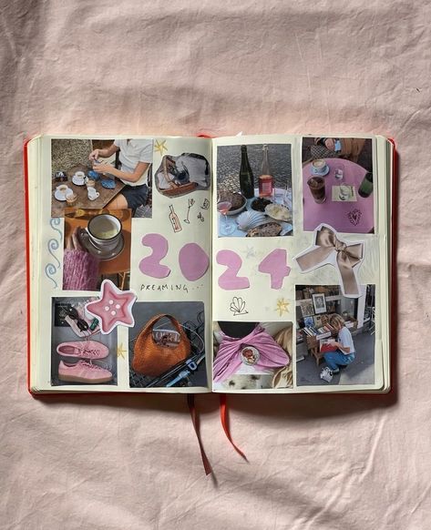 Bulletin Journal Ideas, Desain Editorial, Memory Journal, Scrapbook Book, Art Journal Therapy, Diary Ideas, Journal Aesthetic, Bullet Journal Inspo, December 31