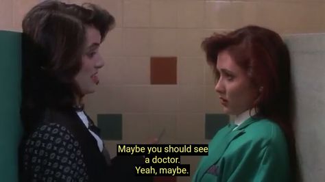 Heather Duke And Veronica, Jd Heathers Musical, Heathers Quotes, Jd And Veronica, Heather Duke, Heathers Movie, Veronica Sawyer, Heathers The Musical, Christian Slater