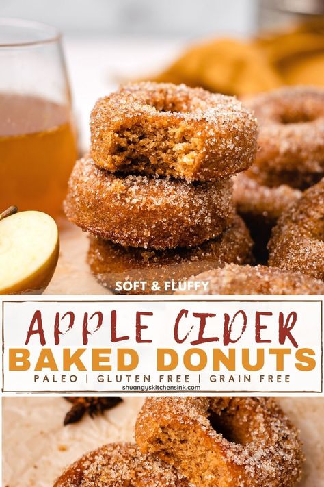 Gluten Free Dairy Free Apple Cider Donut Recipe, Gluten Free Cider Donut Recipe, Gf Apple Cider Donuts Recipe, Paleo Apple Cider Donuts Recipe, Keto Apple Cider Donuts Recipe, Gluten Free Apple Cider Donuts Baked, Healthy Apple Cider Donuts Recipe, Vegan Apple Cider Donut Recipe, Paleo Donuts Baked