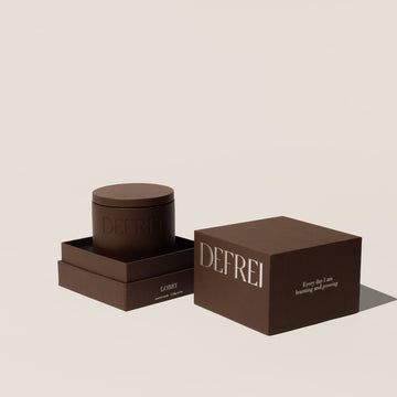 DEFREI | plant based luxury scented candles hand poured in the uk Luxury Product Packaging, Journal 2025, Concrete Candles, Candle Packaging Design, Candle Brand, Perfume Packaging, Concrete Candle, Scented Candles Luxury, Candle Store