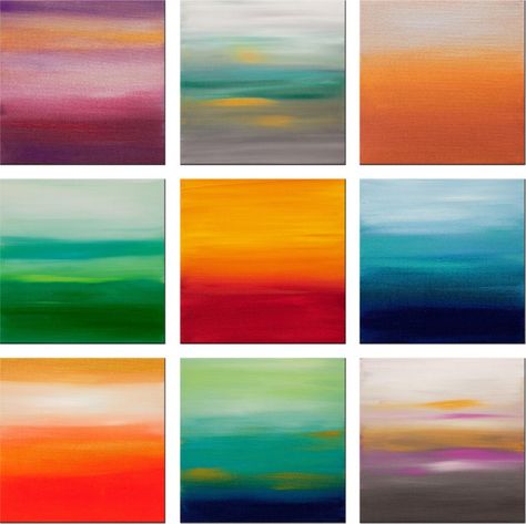 Painting Series Canvases, Canvas Base Painting, Sunrise Painting, Small Canvas Paintings, Easy Canvas Painting, Small Canvas Art, Wow Art, Sunset Painting, Abstract Canvas Painting