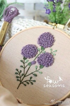 Sulaman Pita, French Knot Embroidery, Hand Embroidery Patterns Flowers, Pola Sulam, Hand Embroidery Flowers, Embroidery Flowers Pattern, Creative Embroidery, French Knots, Embroidery Motifs