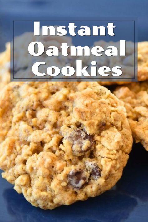 Cookies Made From Instant Oatmeal, Oatmeal Cookies Using Quick Oats, Instant Oatmeal Cookie Recipes, Oatmeal Cookies With Instant Oatmeal, Quick Oat Cookie Recipe, Breakfast Oatmeal Cookies Recipes, What To Make With Instant Oatmeal, Instant Oats Cookies, Easy Oatmeal Cookies With Quick Oats 4 Ingredients