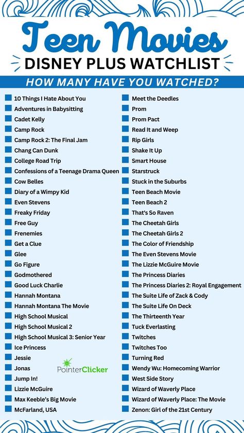 From classics like The Lion King and Aladdin to newer favorites like Moana and Encanto, these 62 Disney Plus movies are sure to entertain your teen. #DisneyPlus #Disney #Movies Magic Movies To Watch, Disney Plus Series List, Recent Movies To Watch, Disney Plus Romance Movies, Romance Movies On Disney Plus, Series To Watch On Disney +, Disney Movie Recommendations, Disney Plus Watch List Series, Disney Series List