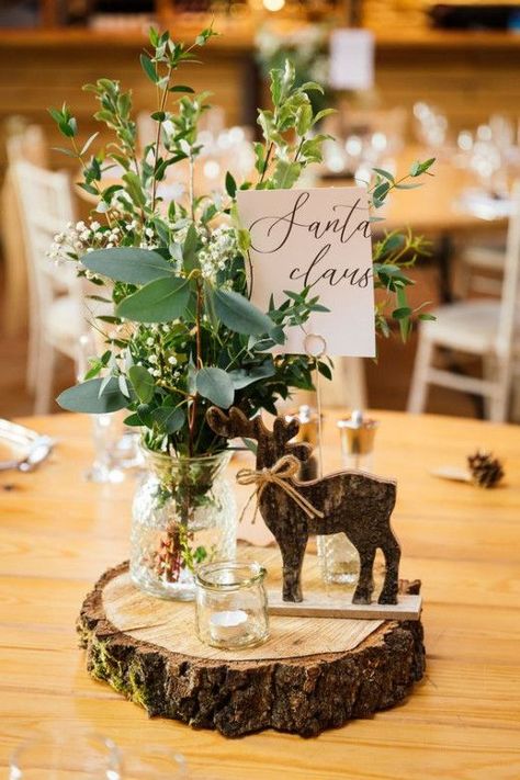 Woodland Table Centerpieces Baby Shower, Rustic Winter Birthday Party, Woodsy Centerpieces Rustic, Winter Forest Centerpiece, Deer Wedding Decorations, Adventure Baby Shower Centerpieces, Rustic Winter Baby Shower Ideas, Woodland Baby Shower Centerpieces Boy, Moose Baby Shower Ideas