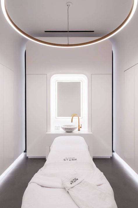 LA BOUTIQUE & SPA | Dr. Barbara Sturm Facial Room, Infrarot Sauna, Aesthetic Center, Esthetician Room Decor, Spa Interior Design, Esthetics Room, Spa Room Decor, Boutique Spa, Dr Barbara Sturm