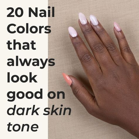 So where do you start when picking out nail colors that work for your Dark skin tone? How do you make your nail color really pop? Here are some recommendations for choosing a color that showcases the beauty of your skin. Nails Inspiration Dark, Dark Skin Nail Polish, Best Toe Nail Color, Neutral Nail Polish Colors, Dark Skin Nail Color, Best Nail Colors, Neutral Nail Color, Dark Blue Nails, Fun Nail Colors