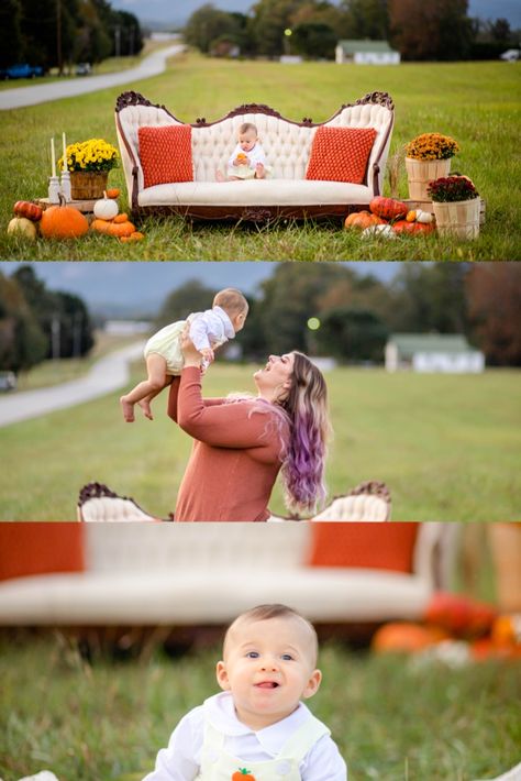 #Toddlerphotography #familyphotography #fallminis #fallminisession #fallphotography #fall #greenvillesc #fallsetup #fallminiswithcouch #vintagecouch #antiquecouch #antiquecouchphotography #pumpkinphotography Pumpkin Photography, Antique Couch, Fall Minis, Fall Backdrops, Mini Couch, Vintage Couch, Fall Mini Sessions, Toddler Photography, Fall Mini