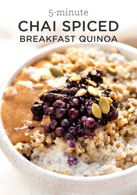 Quinoa Recipes Breakfast, Breakfast Quinoa, Quinoa Breakfast Bowl, Simply Quinoa, Quinoa Breakfast, Plant Based Breakfast, High Protein Vegan, Gluten Free Breakfasts, Quick And Easy Breakfast