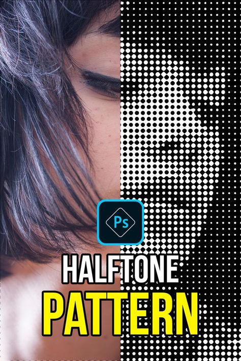 How to Create Halftone Effect in Photoshop | I'm Artist Photoshop Effects Tutorial, Illustrator Effects, Halftone Photoshop, Halftone Graphic, Halftone Art, Halftone Illustration, Halftone Effect, Halftone Design, Photoshop Tutorial Typography