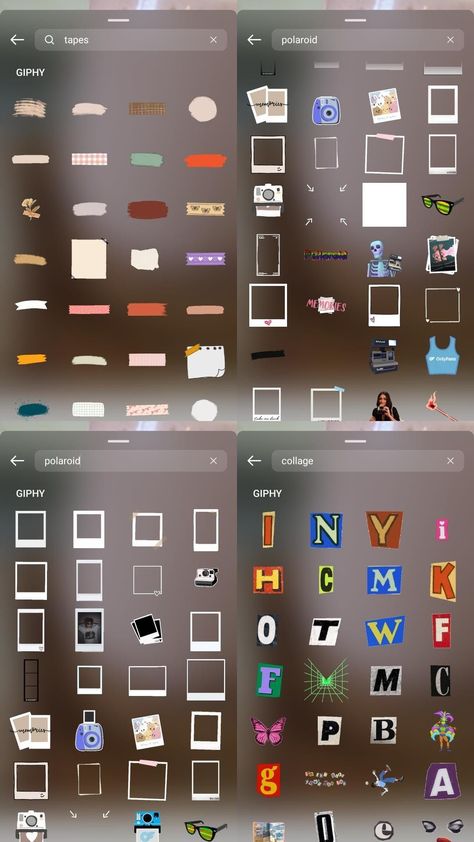 GIF Instagram #collage #polaroid Collage Instagram Story, Cute Polaroid, Creative Instagram Names, Polaroid Collage, Instagram Story App, Instagram Code, Instagram Animation, Sticker Printable, Instagram Font