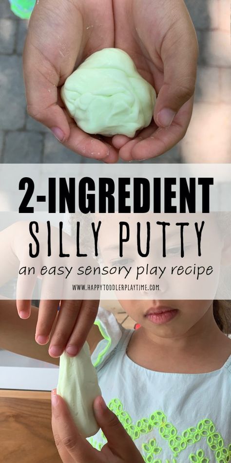 Young Toddler Classroom Ideas, Latest Craft Ideas, Silly Putty Recipe, Homemade Silly Putty, Sensory Projects, Putty Recipe, Sensory Play Recipes, Rainy Day Activities For Kids, Toddler Classroom