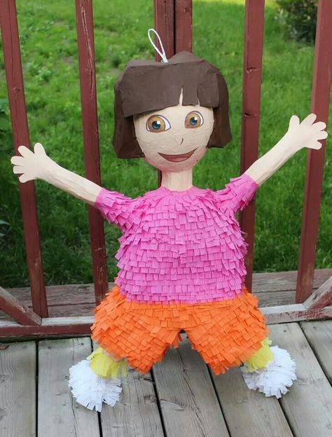 Dora the explorer piñata Dora Pinata, Dora The Explorer, Pretty Things, Crochet Hats, Crochet, Hats