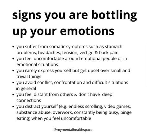 Bottle Up Emotions, Bottling Up Emotions, Understanding Emotions, Mental Health Facts, Relationship Psychology, Emotional Awareness, Healthy Relationship Advice, Mental And Emotional Health, Psychology Facts