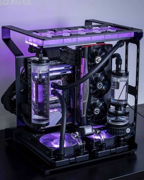 Gaming Setups | Gaming PCs 🎮 on Instagram: “THAT LOOKS CRAZY COOL RIGHT!?🔥🔥🔥💜💜 --------------------------------------------------------------------------------------------- Follow me…” Custom Pc Desk, Pc Build Ideas, Diy Pc Case, Custom Computer Case, Pc Building, Diy Pc, Pc Design, Best Gaming Setup, Pc Ideas