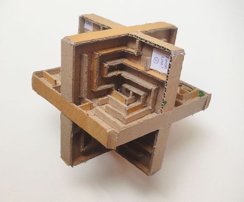 3D Cardboard Labyrinth Maze Cardboard Labyrinth, Cardboard Maze, 3d Maze, Labyrinth Maze, Labyrinth Design, Maze Design, Steam Projects, Maze Puzzles, Maze Game