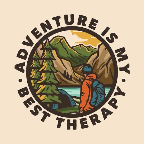 Adventure Logo Design, Logo Moto, Hipster Illustration, Camp Logo, Outdoor Logos, Adventure Logo, Vintage Logos, Vintage Badge, Camping Quotes