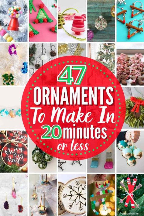 Present Ornament Diy, Make Ornaments Christmas, Diy 2023 Christmas Ornaments, Easy Homemade Ornaments Christmas, Homemade Christmas Ornaments For Adults, Christmas Decor Ideas Diy Crafts Kids, Simple Christmas Ornaments To Make, Simple Diy Ornaments, Easy Ornaments To Make