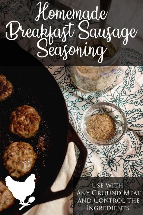 Homemade Sausage Recipes Seasoning Mixes, Sausage Seasoning Breakfast, Turkey Sausage Seasoning, Breakfast Sausage Seasoning Recipes, Ground Pork Recipes Breakfast Sausage Seasoning, Sausage Seasoning Recipes, Homemade Sausage Seasoning, Homemade Breakfast Sausage Seasoning, Diy Breakfast Sausage Seasoning